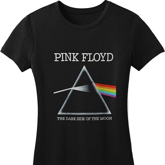 Pink Floyd Official Ladies Dark Side of The Moon Black T-Shirt SMALL - Picture 1 of 1